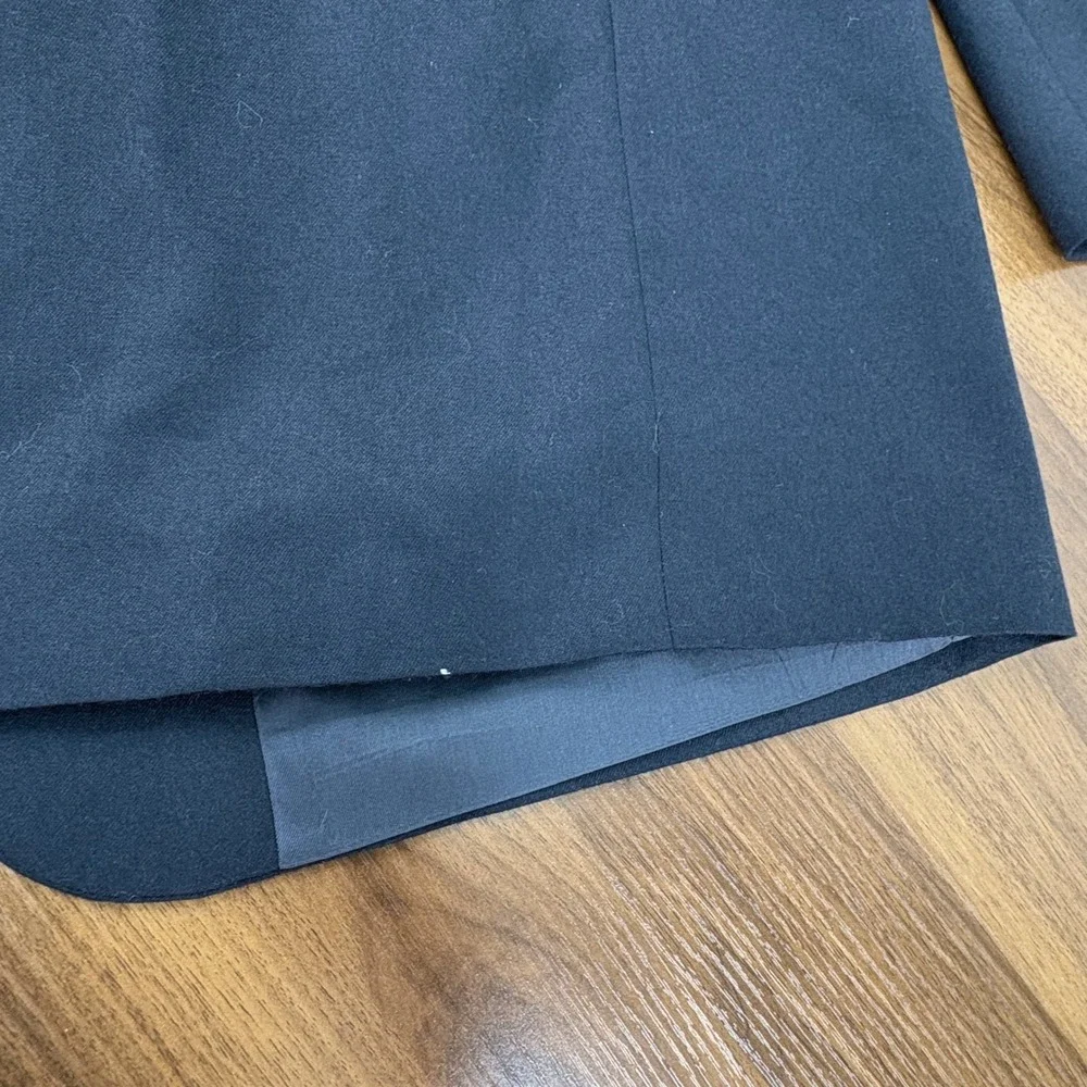 Stanley Blacker Mens‎ 50R Navy Blue 100% Wool Blazer Gold Crest Button USA Made